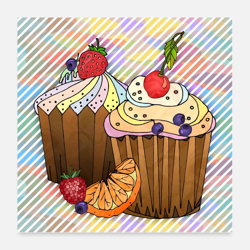 Gâteau Poster 60 x 60 cm