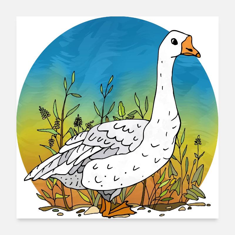 Gans Poster 60x60 cm