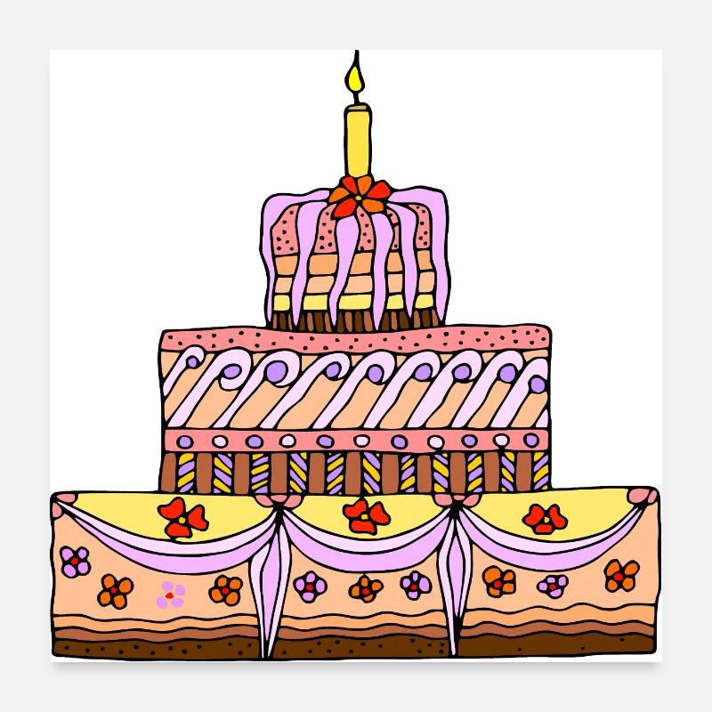 Gâteau Poster 60 x 60 cm