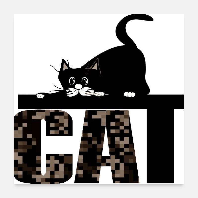 Chat Poster 60 x 60 cm