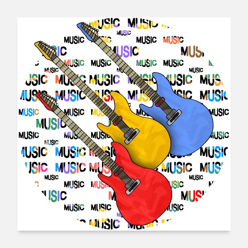 Gitarren Poster 60x60 cm