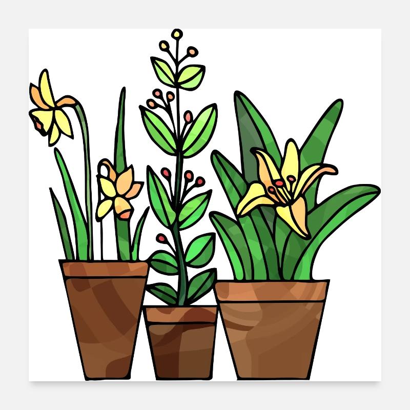 Blumen Poster 60x60 cm