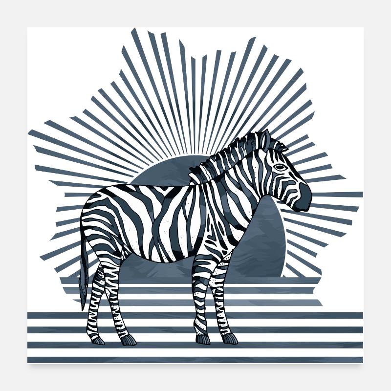 Zebra Poster 24" x 24" (60x60 cm)