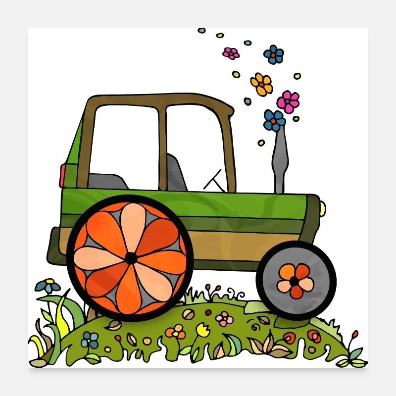Tractor Poster 24" x 24" (60x60 cm)