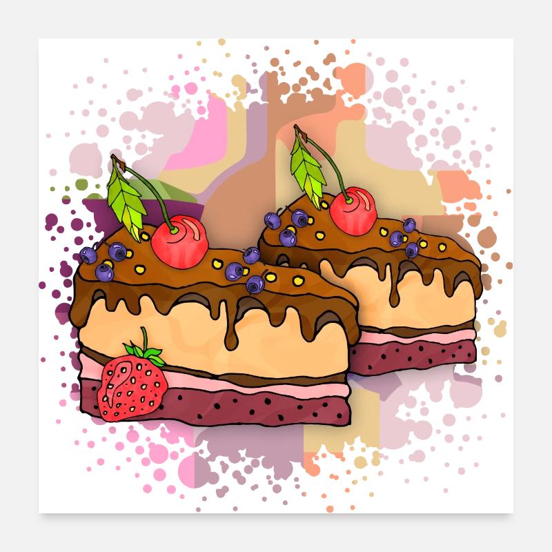 Cakes Poster 24" x 24" (60x60 cm)