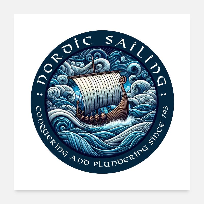 Vela nordica Poster 60x60 cm