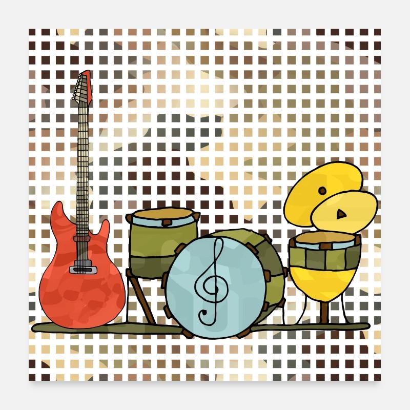 Musikinstrumente Poster 60x60 cm