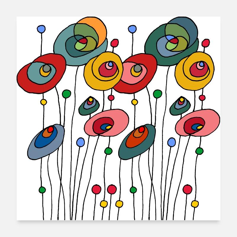 Blumen Poster 60x60 cm