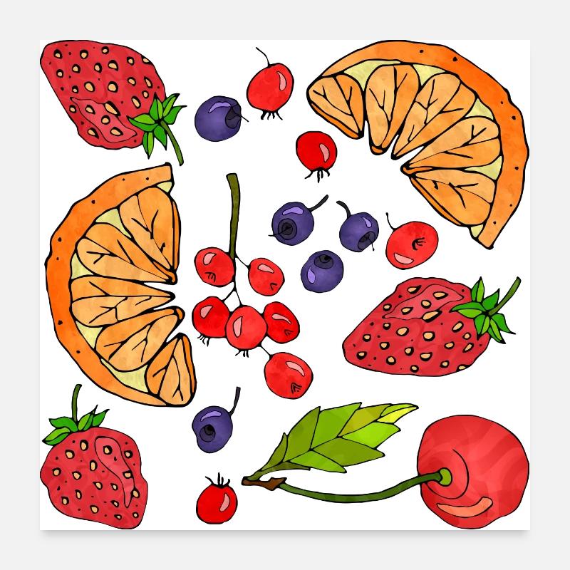 Fruit Poster 60 x 60 cm