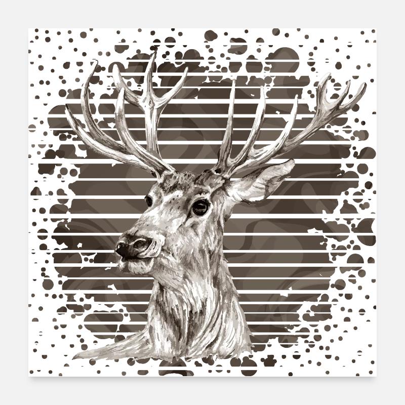 Deer Poster 24" x 24" (60x60 cm)