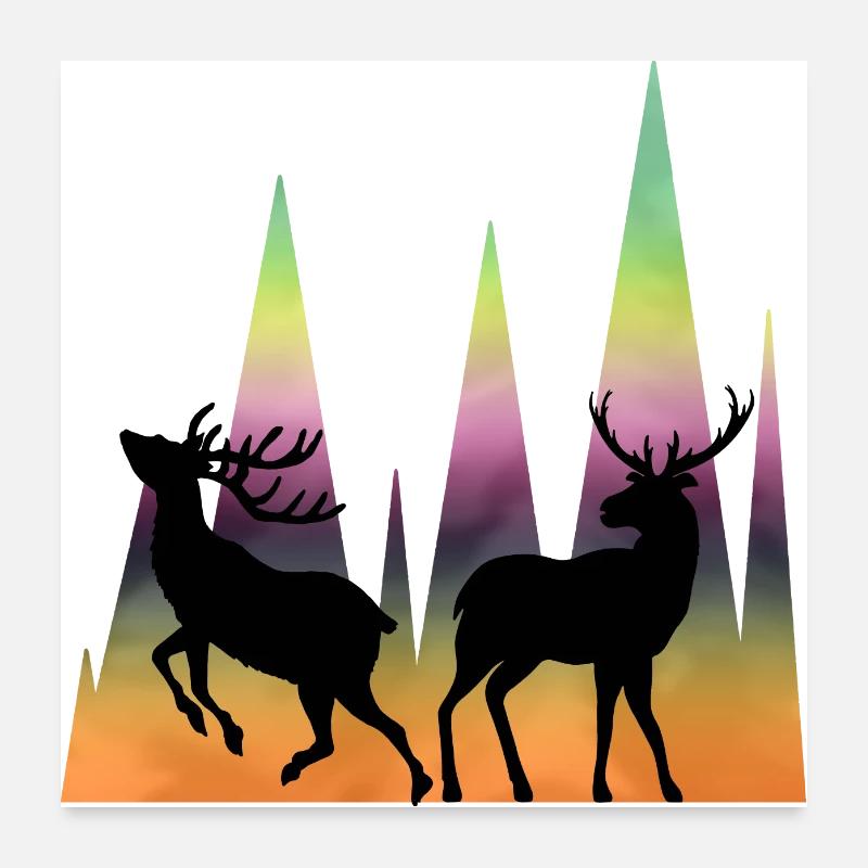 Cerf Poster 60 x 60 cm