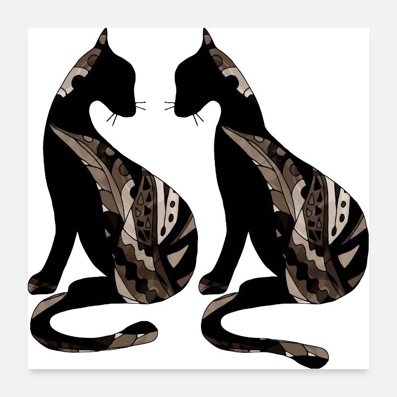 Cats Poster 24" x 24" (60x60 cm)