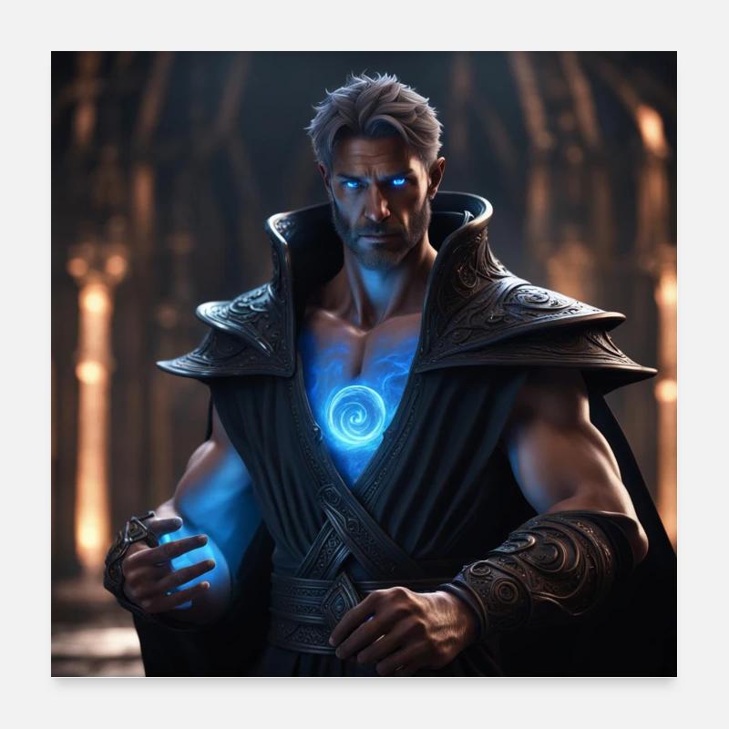 The Blue Heart Mage Poster 24" x 24" (60x60 cm)