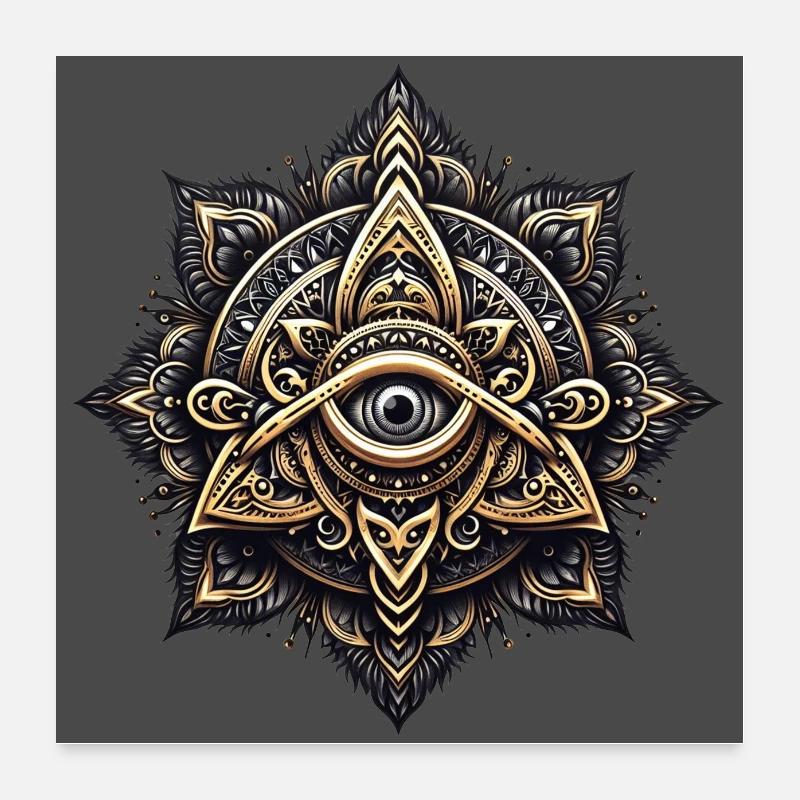 Mandala Harmony Auge POSTER Poster 60x60 cm