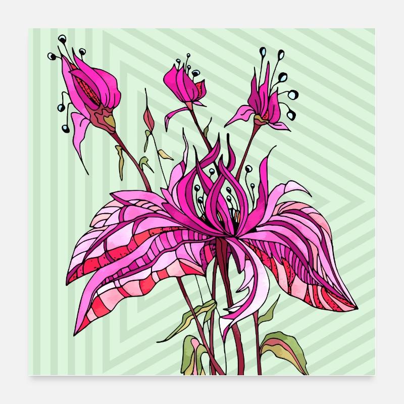 Blumen Poster 60x60 cm