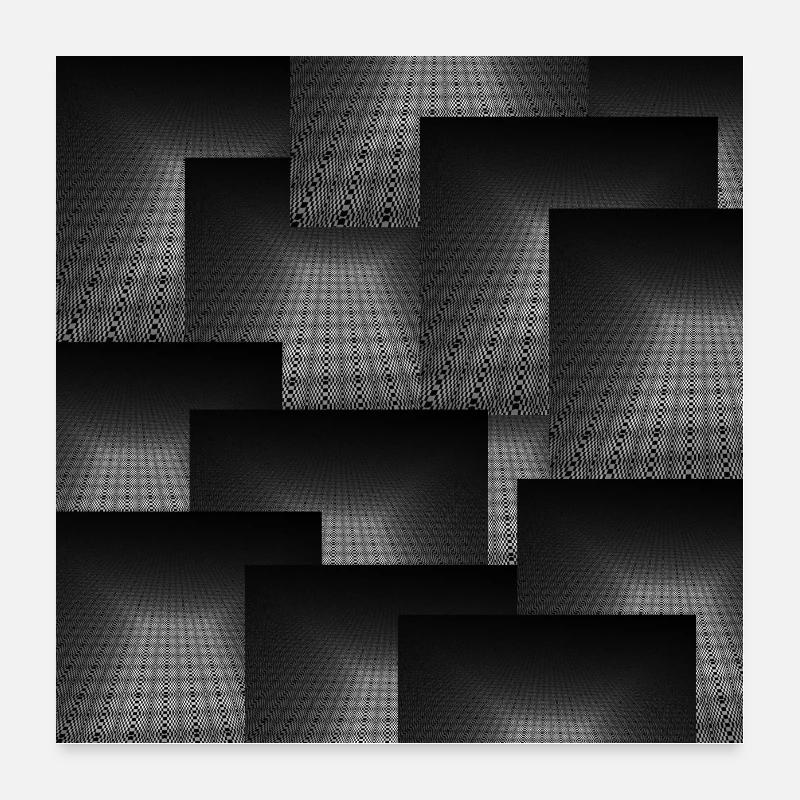 Quadratische Muster Poster 60x60 cm