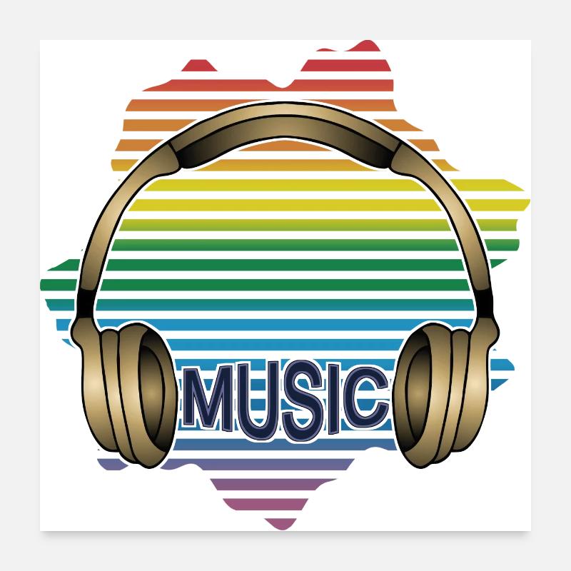 Earphone Poster 24" x 24" (60x60 cm)