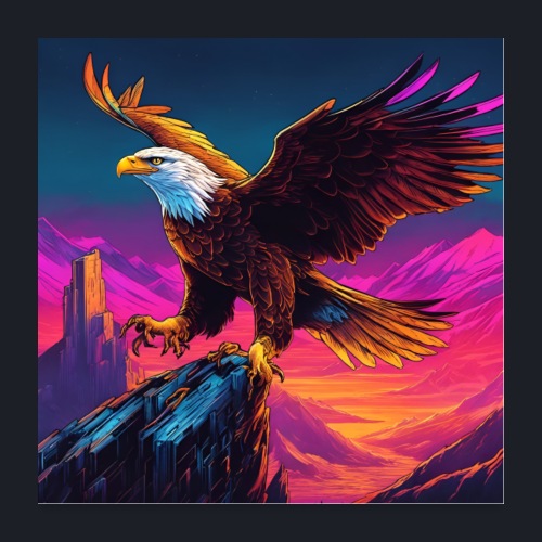Proud Eagle collection - Eagle 4 - Poster 60x60 cm
