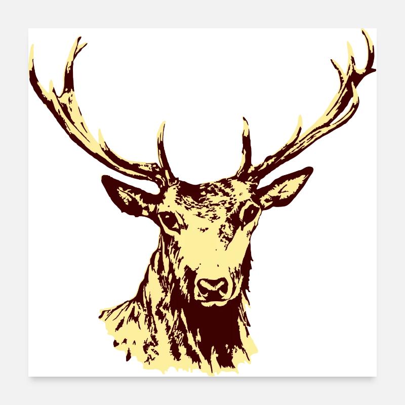 Cerf Poster 60 x 60 cm