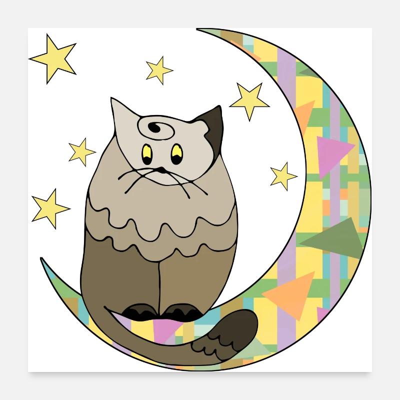 Katze Poster 60x60 cm