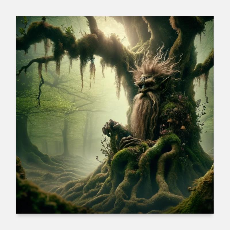 Troll in tree poster Poster 24" x 24" (60x60 cm)