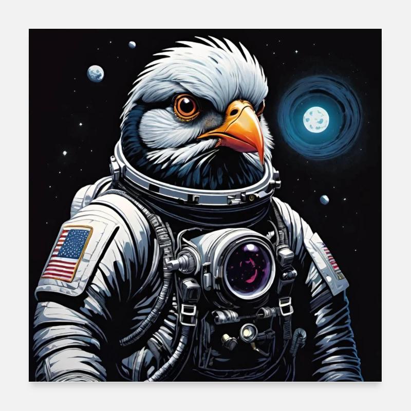 Bird in space Poster 24" x 24" (60x60 cm)
