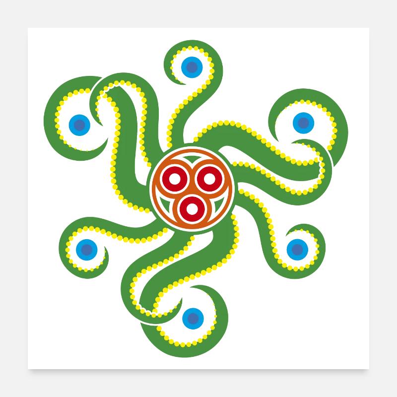 Celui de la mer (vert) Poster 60 x 60 cm