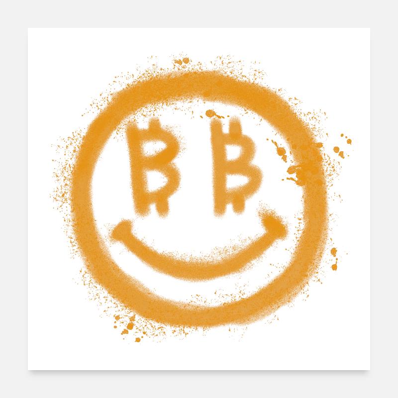 Bitcoin Smile Poster 60x60 cm