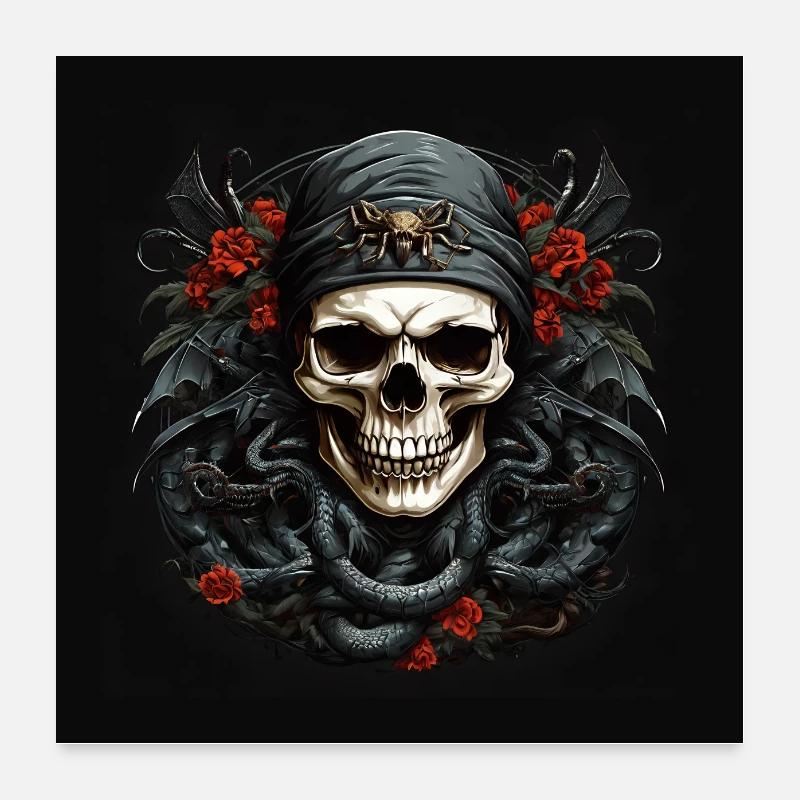 Poster Skull Decorative Skull Poster 24" x 24" (60x60 cm)