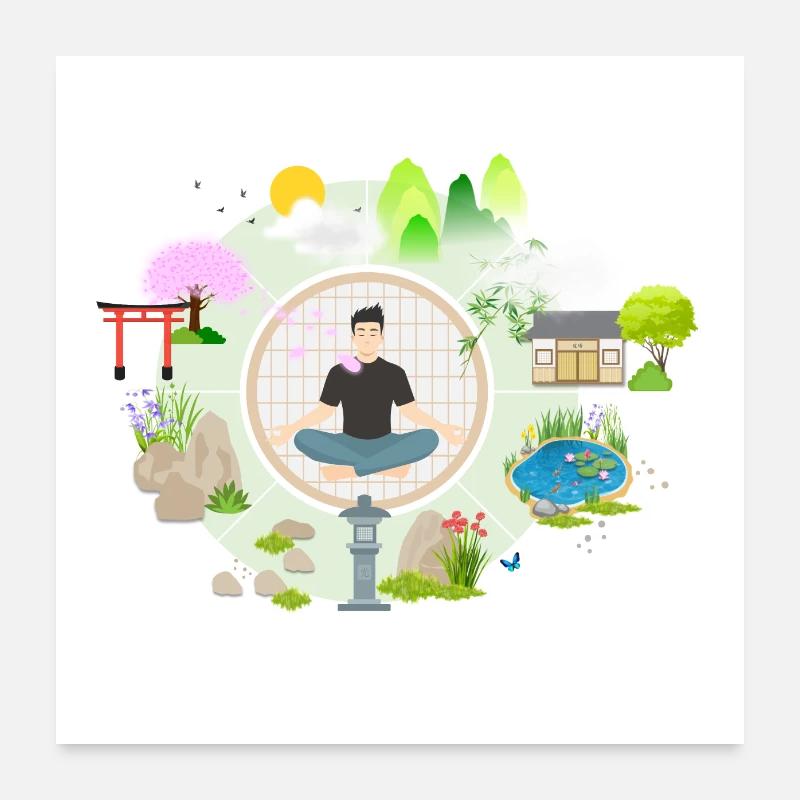 Circle of Tranquility Poster 24" x 24" (60x60 cm)