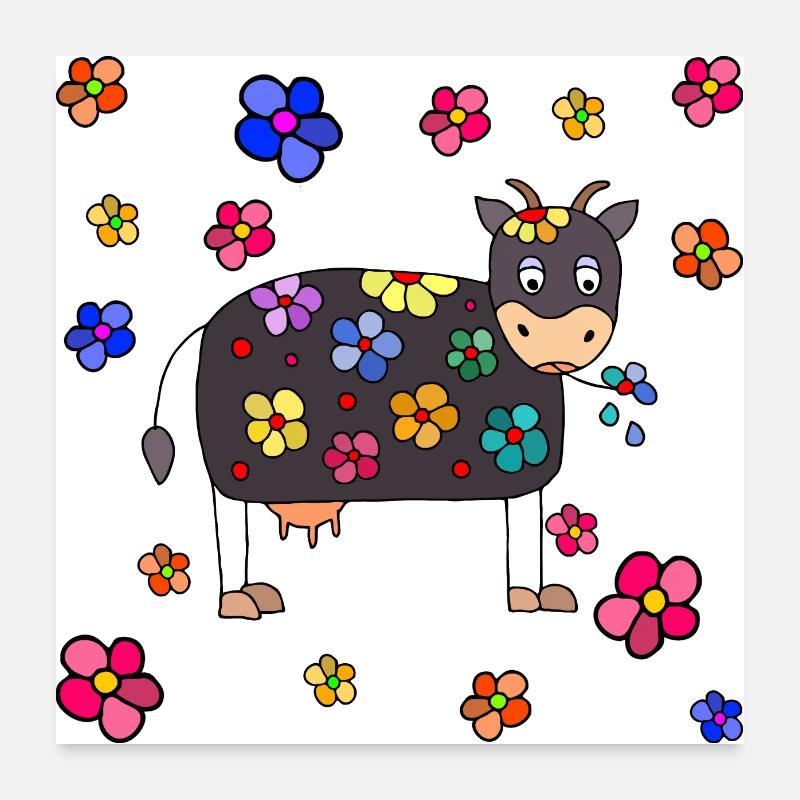 Vache Poster 60 x 60 cm