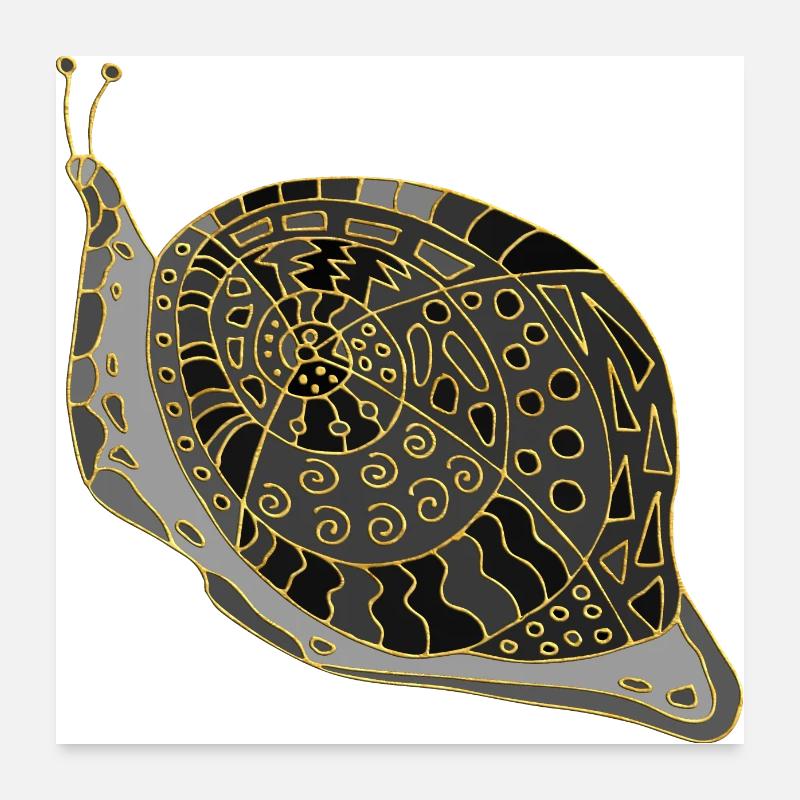 Schnecke Poster 60x60 cm