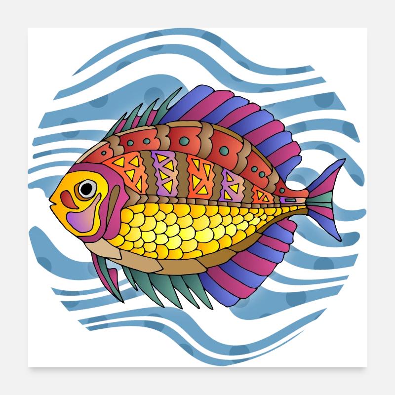 Fisch Poster 60x60 cm