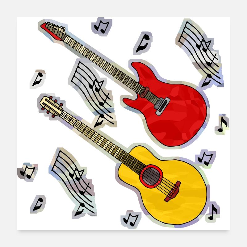 Gitarren Poster 60x60 cm