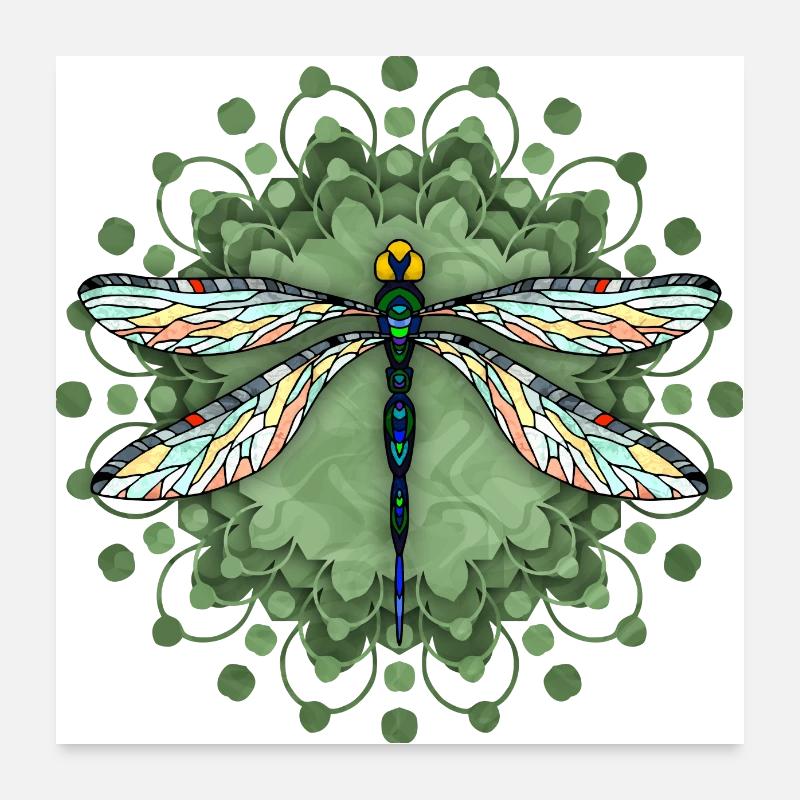 Libelle Poster 60x60 cm