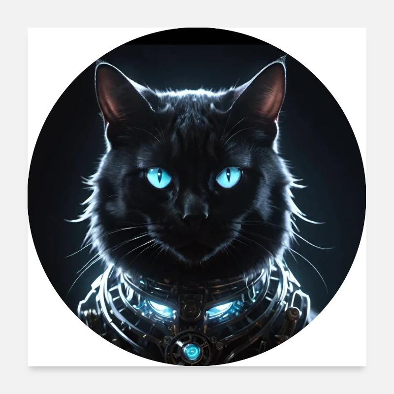 Black Cat Poster 24" x 24" (60x60 cm)