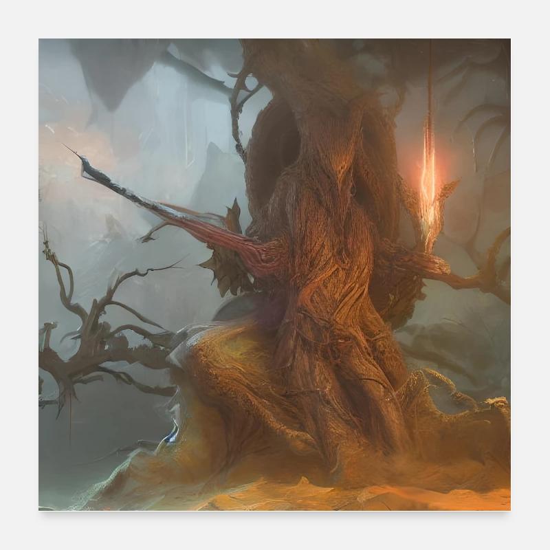 Alraune oder Baum Poster 60x60 cm