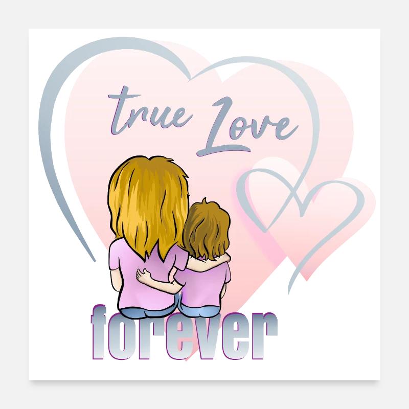 true love forever Poster 60x60 cm