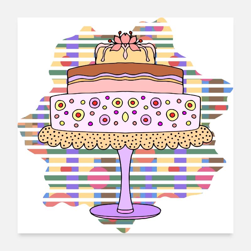 Gâteau Poster 60 x 60 cm