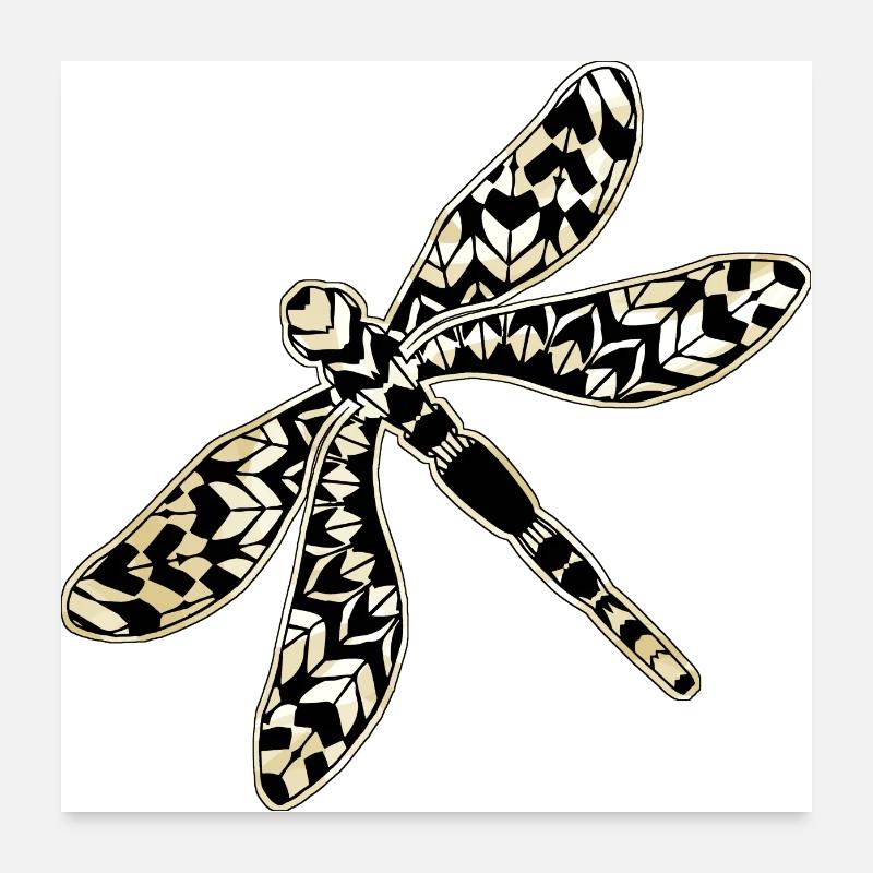 Libellule Poster 60 x 60 cm