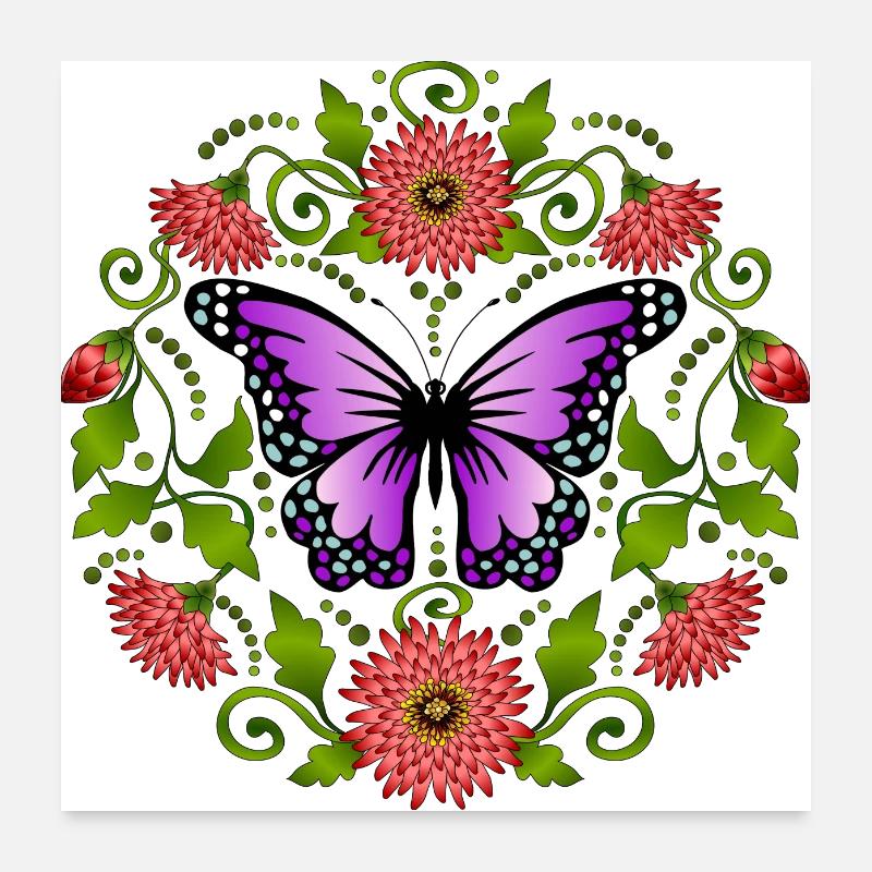 Butterfly Poster 24" x 24" (60x60 cm)