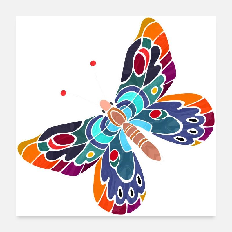 Butterfly Poster 24" x 24" (60x60 cm)