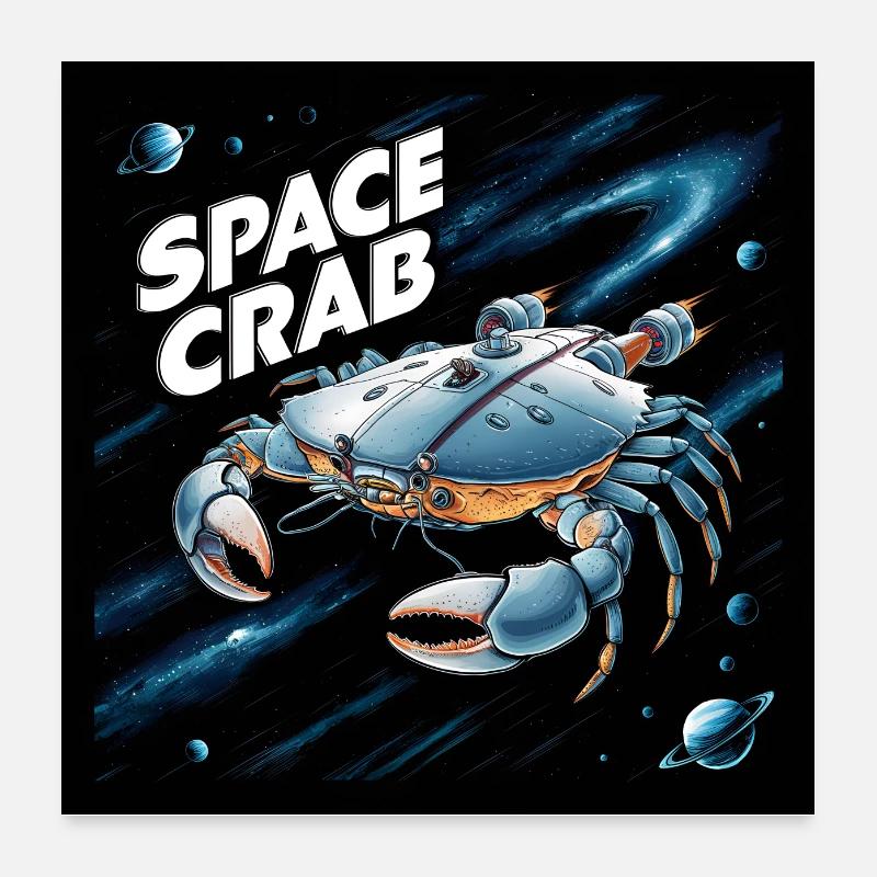Space Crab Space Crab en tant que vaisseau spatial Poster 60 x 60 cm
