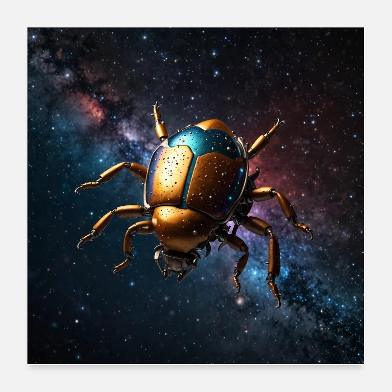 Affiche L’insecte de l’espace comme vaisseau spatial dans l’espace Poster 60 x 60 cm