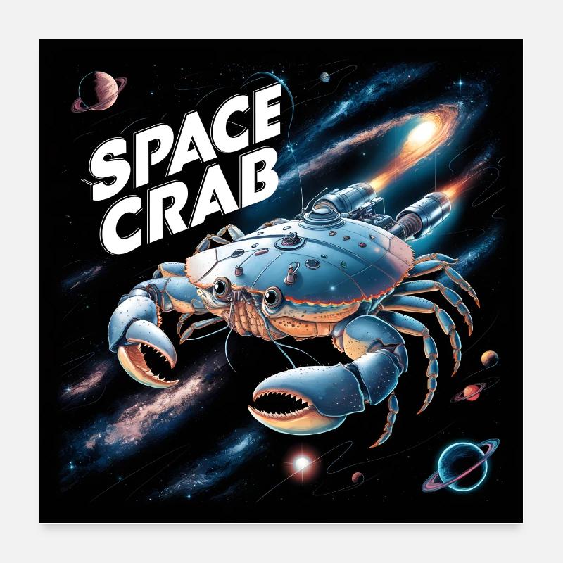 Space Crab Space Crab as a spaceship Poster 24" x 24" (60x60 cm)