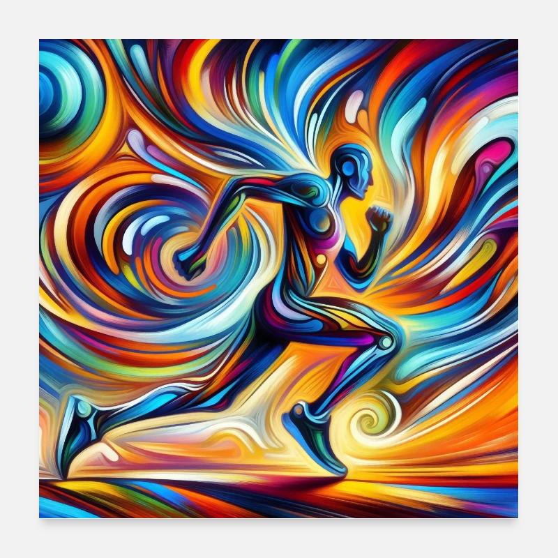 Fou 2 - Poster 60 x 60 cm - blanc