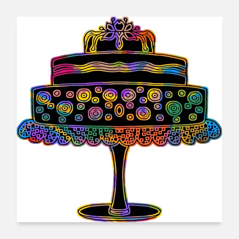Gâteau Poster 60 x 60 cm