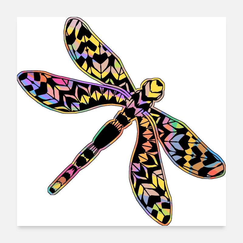 Libellule Poster 60 x 60 cm