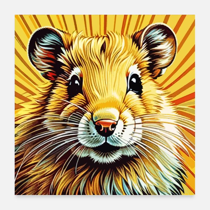 Hamster doré Poster 60 x 60 cm
