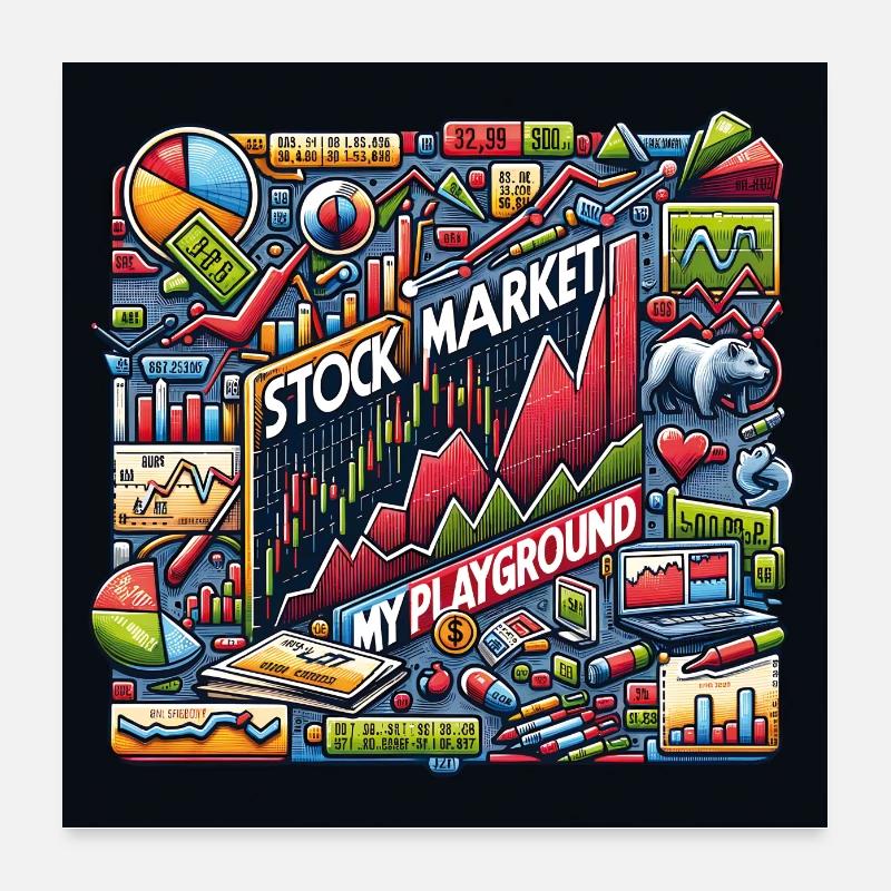 Trading ma passion cool trading design Poster 60 x 60 cm